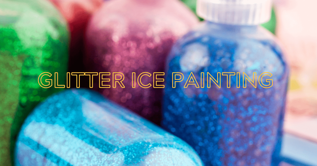 glitter ice painting