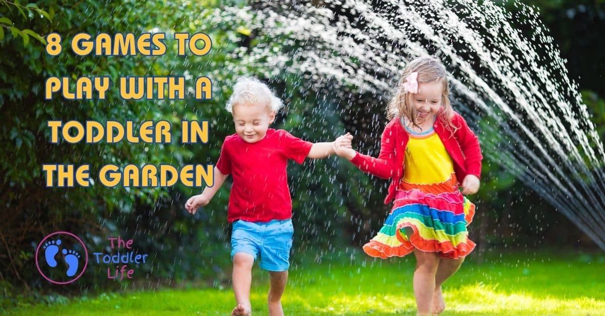 children playing in garden