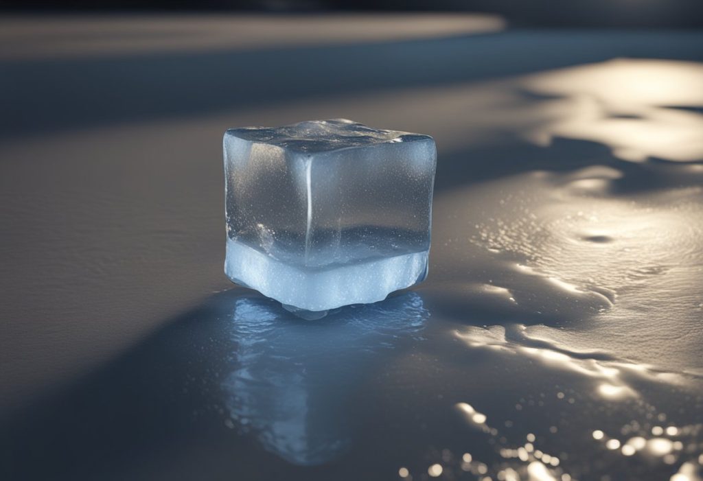 Ice Cube Melting Under Lamp Experiment: Observing Phase Change In ...